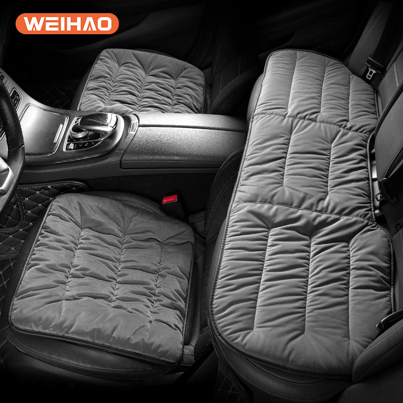 汽车坐垫婴儿绒小三件短羊毛绒方垫单片无靠背通用座垫座套座椅套