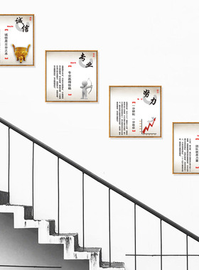 办公室楼梯间装饰画企业文化墙壁画现代简约公司走廊过道励志挂画