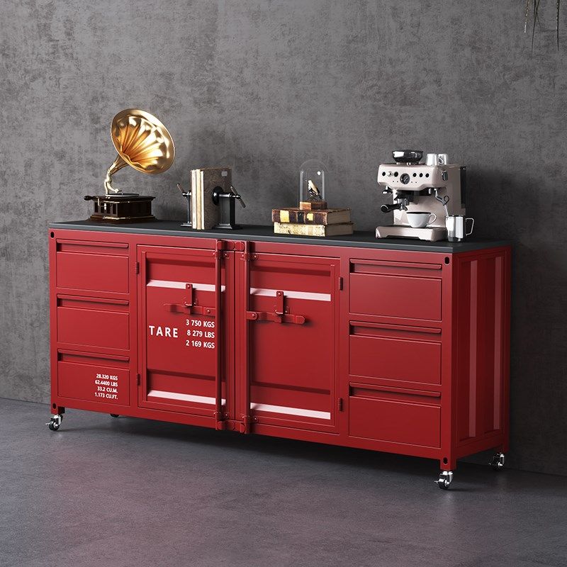 美式餐边柜多功能收纳柜储物柜靠墙F一体餐厅酒吧集装箱铁艺储物,住宅家具,餐边柜,淘宝优惠券,粉丝福利购,淘宝优惠卷