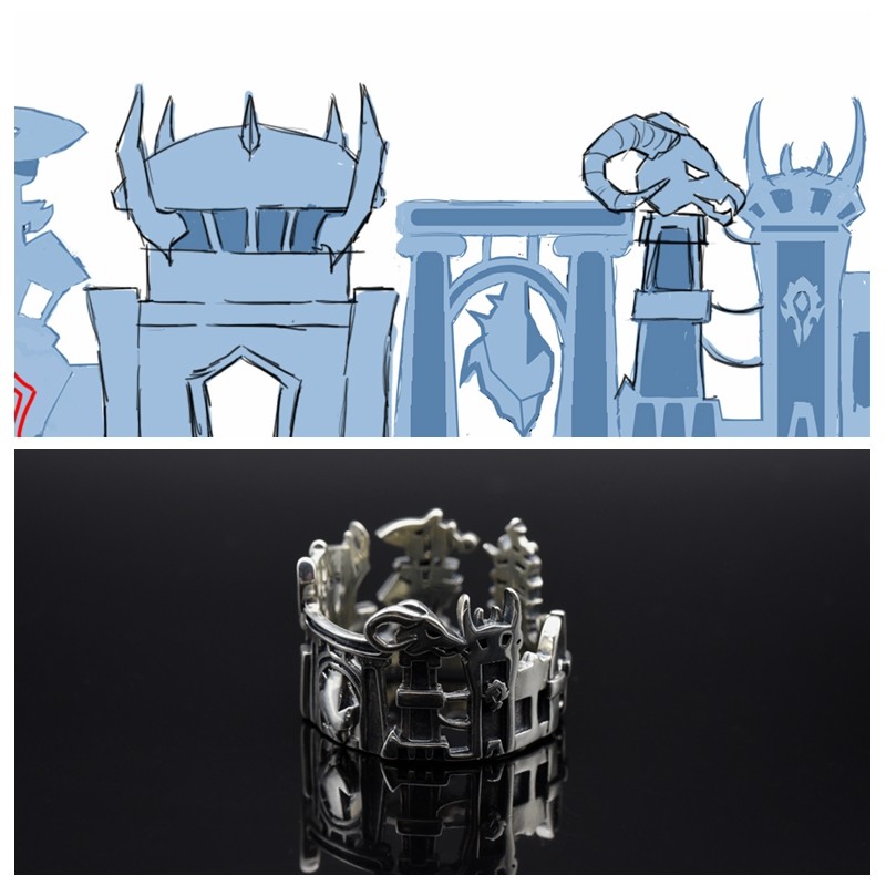 3D打印首饰定制金银戒指设计企业周年纪念礼物来图定制