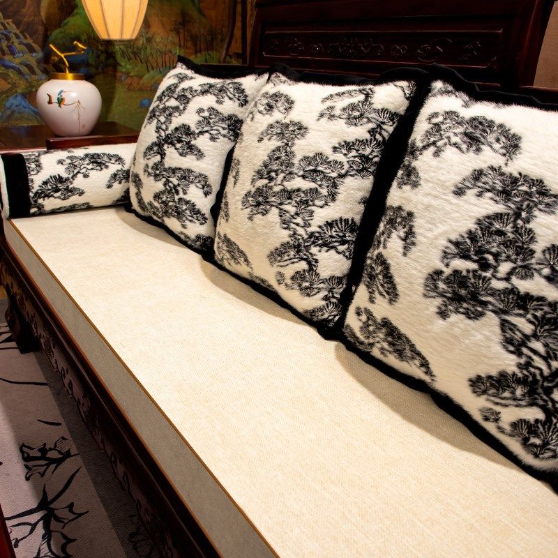 红木沙发坐垫新中式沙发垫套罩全包冬季毛绒实木家具座垫加厚定制,居家布艺,沙发垫,淘宝优惠券,粉丝福利购,淘宝优惠卷