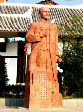 列宁玻璃钢仿铜雕塑无产阶级家校园广场城市铸铜金属艺术品摆件