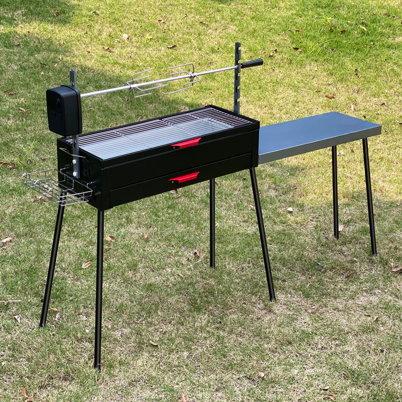户外烧烤架折叠便携烧烤炉家用烤羊腿炉子L碳烤露营烤架木炭烤肉
