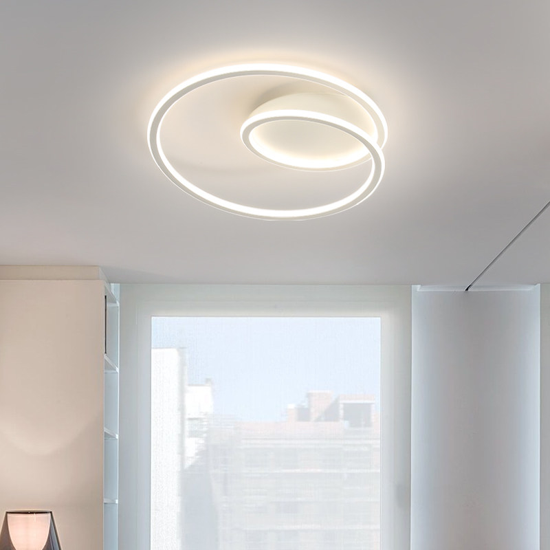 卧室灯现代简约大气超薄圆形创意个性温馨浪漫房间书房led吸顶灯