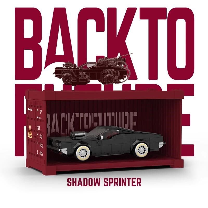 汽车模型积木可移动益智玩具露营车带集装箱2变造型男生礼物摆件