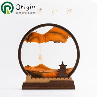 创意流沙画摆件沙漏客厅办公室解压装饰台K灯女士生日礼物乔迁开