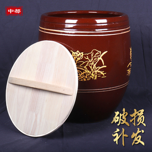 无釉水缸家用储水缸陶瓷老式发酵腌E菜腌肉缸土陶米缸酱缸养鱼造