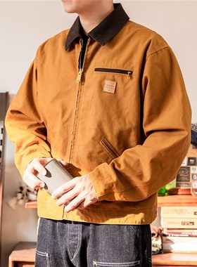 红风 底特律夹克J01春秋季美式工装帆布复古咔哈特J97宽松薄外套