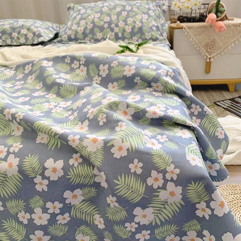 高档老粗布凉席三件套纯棉厚炕单空调席学生宿舍睡单清新帆布床单