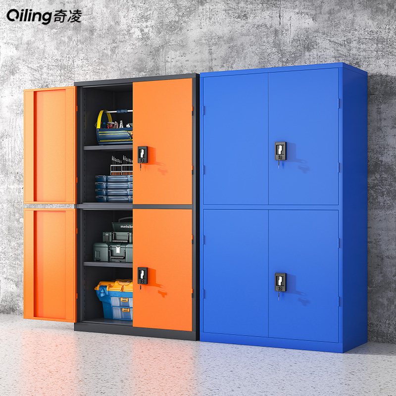 重型工具柜铁皮工厂汽修车位柜箱仓库储物收纳加厚五金带锁双节柜