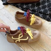 女2025春季 新款 显脚小时尚 真皮复古德训鞋 休闲运U动鞋 轻便舒适单