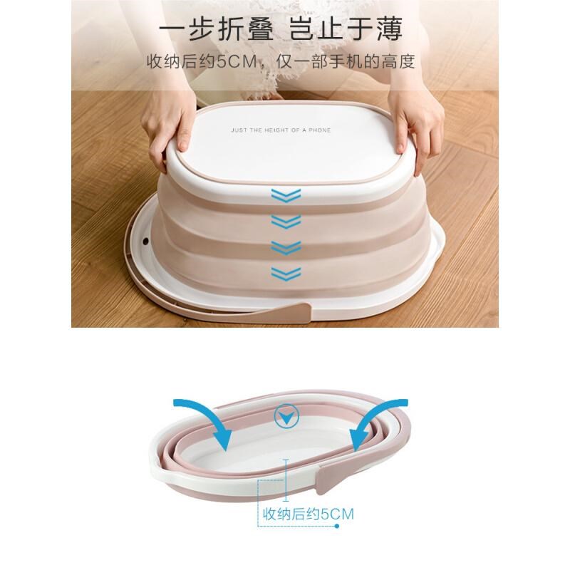 便携式大号洗车家用提水桶折叠拖把桶长方形加厚手提塑料桶储水桶