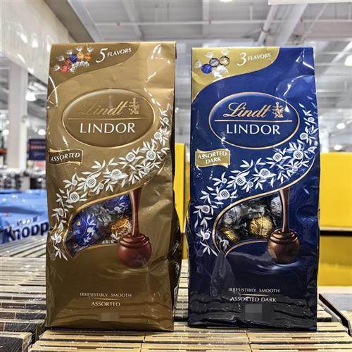 Lindt瑞士进口瑞士莲软心精选什锦巧克力黑巧克力600g多口味礼物