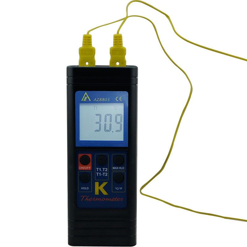 台湾衡欣 AZ8803双组K型热电偶温度计 双通道温度度 原装正品