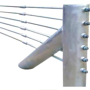 公路山路防撞五索六索绳索护栏景区河道钢丝绳护栏缆索护栏国标