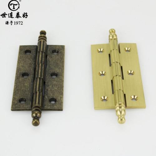 世连泰好泰好黄铜柜门合页 欧式防古窗户铰链 3寸 HG 502 单片价