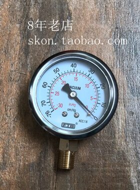 负压表-76-0cm.HG压力表-30-0in.HG气压表螺纹PT1/4表盘直径60MM