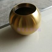 承接定制 酒店花器 台面花瓶 格艺花器 不锈钢花盆 圆球花钵