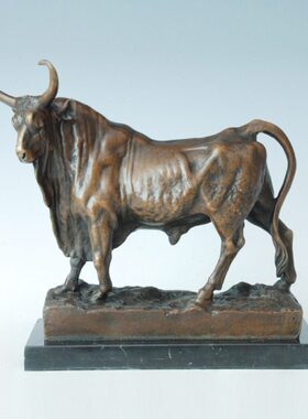 铜雕塑AL059牛客厅摆件办公室家居酒店软装饰品动物工艺礼品包邮