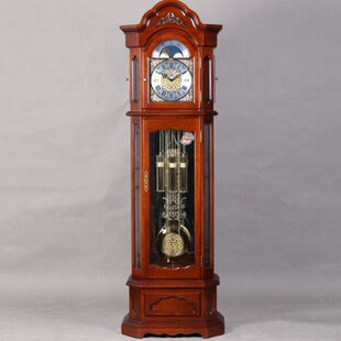 赫姆勒落地钟客厅实木机械钟表铜报时机芯座钟欧式古典立式钟表