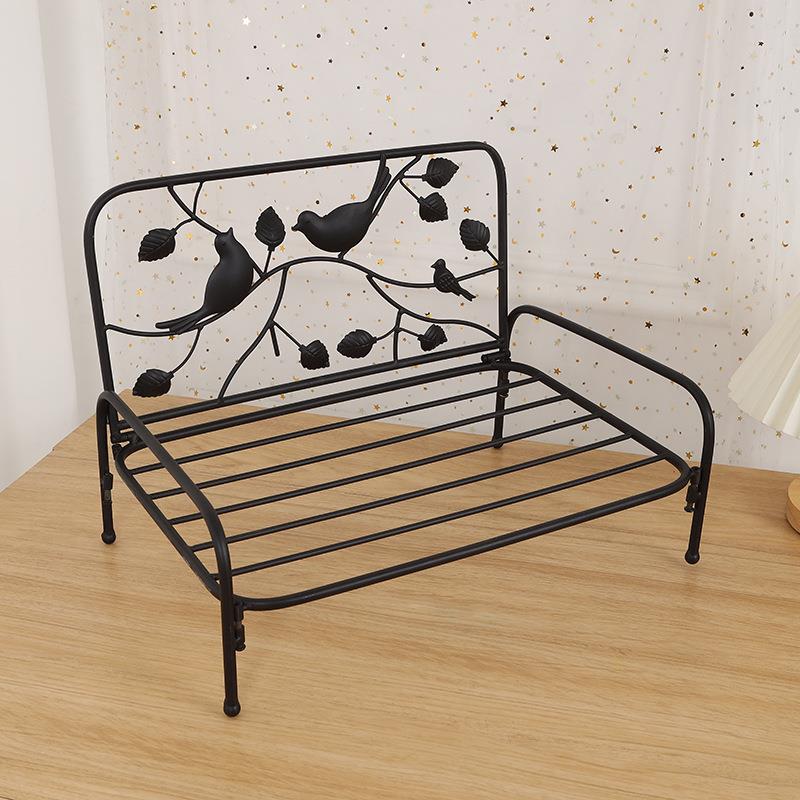 婴儿摄影道具床新生儿宝宝拍照铁艺可拆装床宝宝满月照相时尚道具