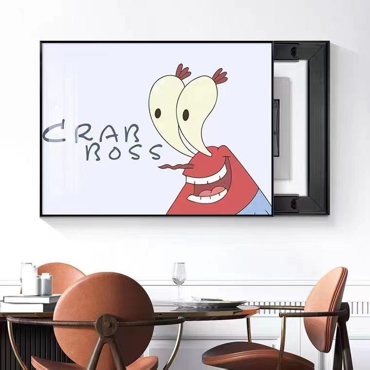 海绵宝宝电表箱装饰画配电箱强电箱电源总开关盒免打孔遮挡画挂画