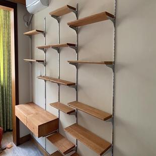 2I置樱桃木红橡定制架实樱桃木木一字隔物架搁板墙板壁木板书层板