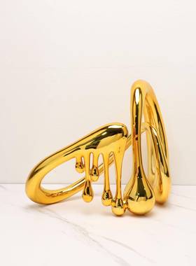 欧式轻装奢电镀音符摆件茶几样间房板客厅桌2222面玄关饰品书摆设