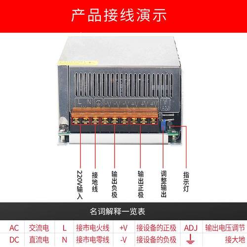 212V83A1020转12V36V4伏214V关40A000W开电源8工控电机大功率直流