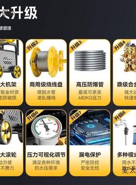 22清0V商用太保清洗机地新款养场大功率KPZ工业洗殖洗洗高压车机