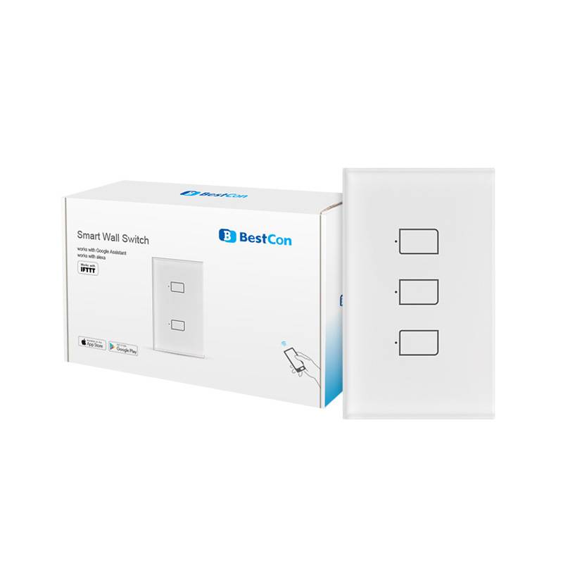 博联Bestcon TC2S UK US EU智能触摸开关APP需搭配RM4 PRO轻触