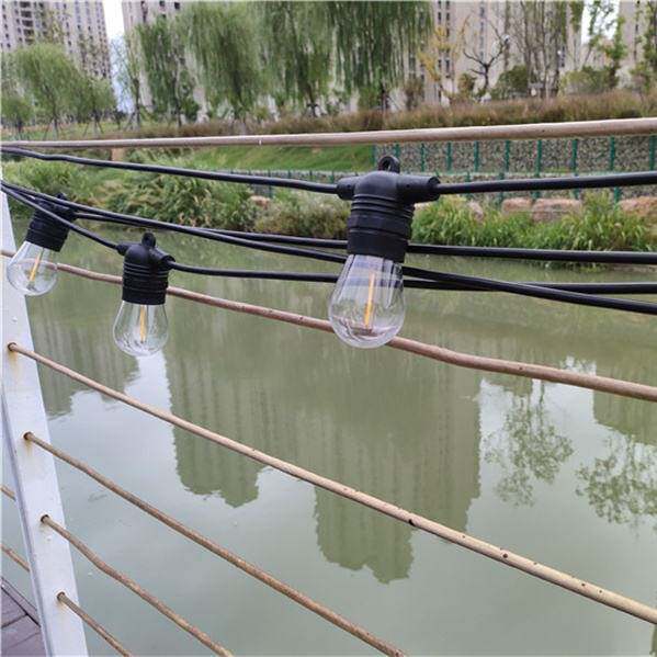 平挂灯串线E27防水平灯灯串欧规纹灯头线灯口带线灯头带插头延长
