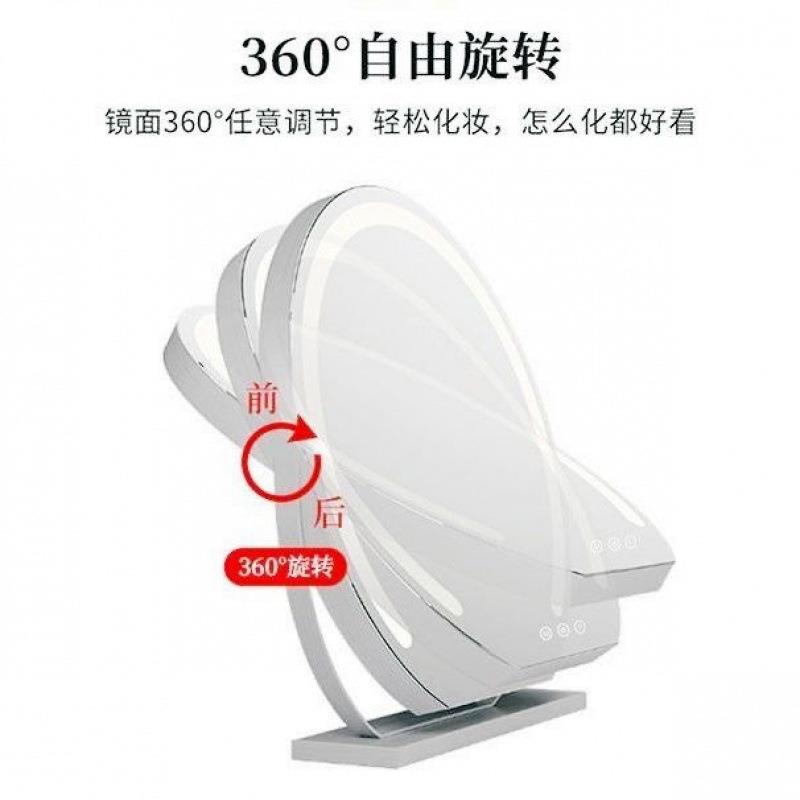 带半舍圆化灯镜可调节台式桌面旋转式补光美761妆妆卧室宿梳妆台