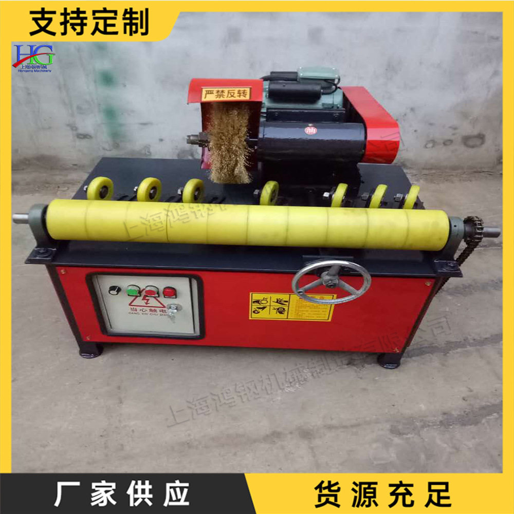 立式直管抛光机 小型圆管除锈机 无极调速圆棍自动打磨设备