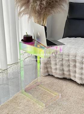 设计感颜值亚克力床头柜茶几可爱PDD-00930mc宽小窄小高替代小巧