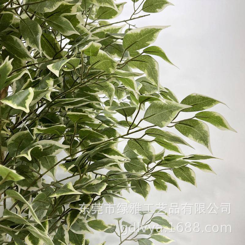 仿真白边小榕树杆LYBRS012榕树真造假树酒室店内大型绿植盆栽装人