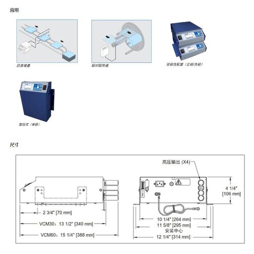 Simco-ion Chargemaster VCM30静电发生器VCM60正极负极静电发生