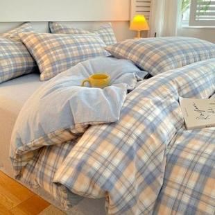 A类全棉水洗棉被套单件150x200单人纯棉被罩200x230双人褥子套冬