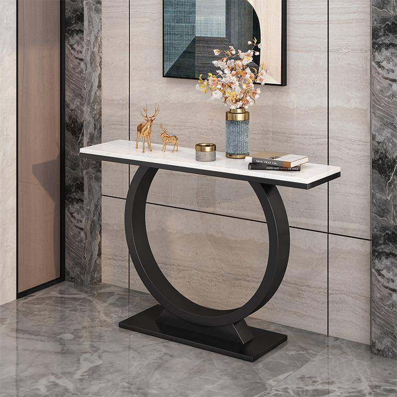 大理石玄关桌靠墙置物架条案装饰玄关台入户玄关柜现代简约轻奢风