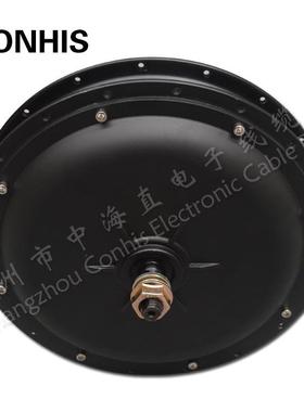 直销无刷无齿电动自行车轮毂电机24V36V48V500-1500W后轮黑色