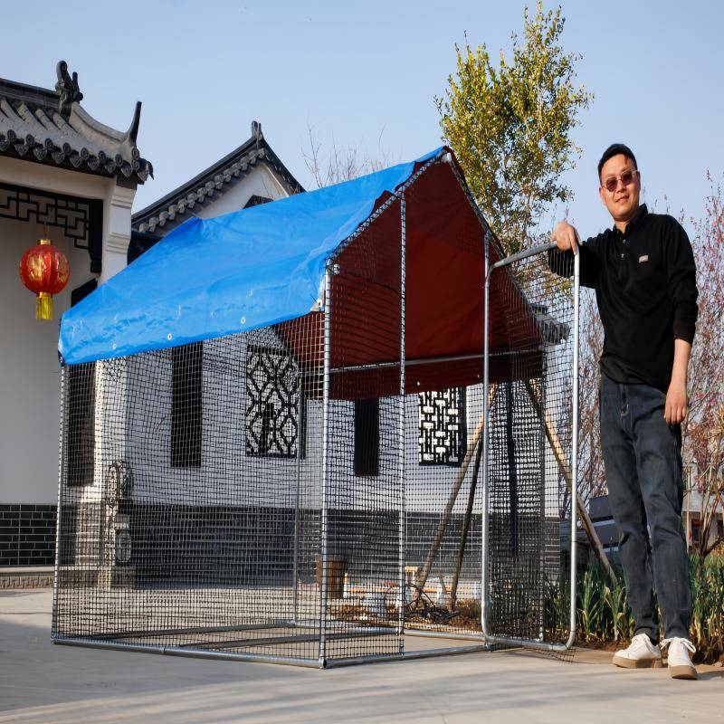 户外鸡棚特大号家禽舍鸡笼养鸡孔鸽笼雀雨鸡大防型搭SJG建家用养