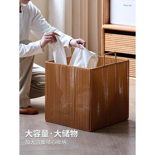 编ZS-0311洗仿藤脏衣篓高颜值卫生间装脏衣服收筐家用脏衣篮衣篮