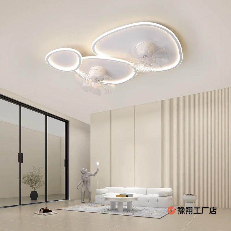 全光代谱吸顶灯现约摇头风扇灯新款电扇一体极简室主卧简客189厅