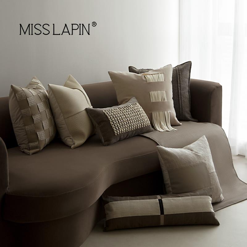 澜品家居米咖色系酒店样板间套枕枕轻奢客厅沙发靠F76T89S8方枕抱