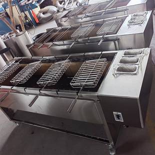 全自翻烤鸡转炉木碳烤羊腿羊排WVF不锈钢商用烤肘子动烤炉厂家炉