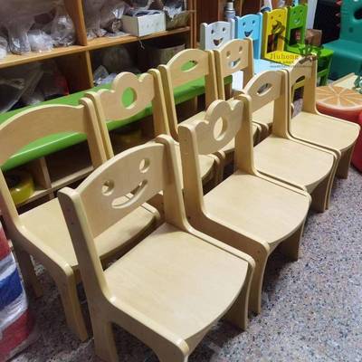 幼儿实木多层板JH202205桌用椅宝儿童椅子家靠背小板园凳宝餐坐椅写字凳子