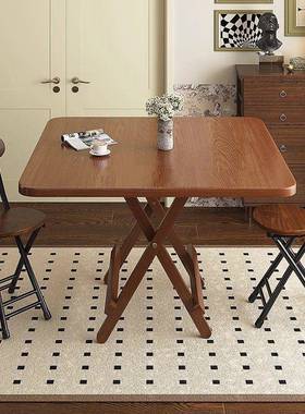 折叠家用吃饭桌子户外便携摆摊桌54569可纳简易桌户型出小租房餐