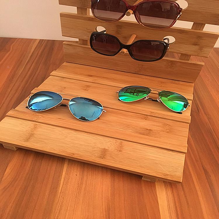 竹货木架眼新镜品陈列架30x32.5x柜台陈列道具潮流眼镜装饰用品