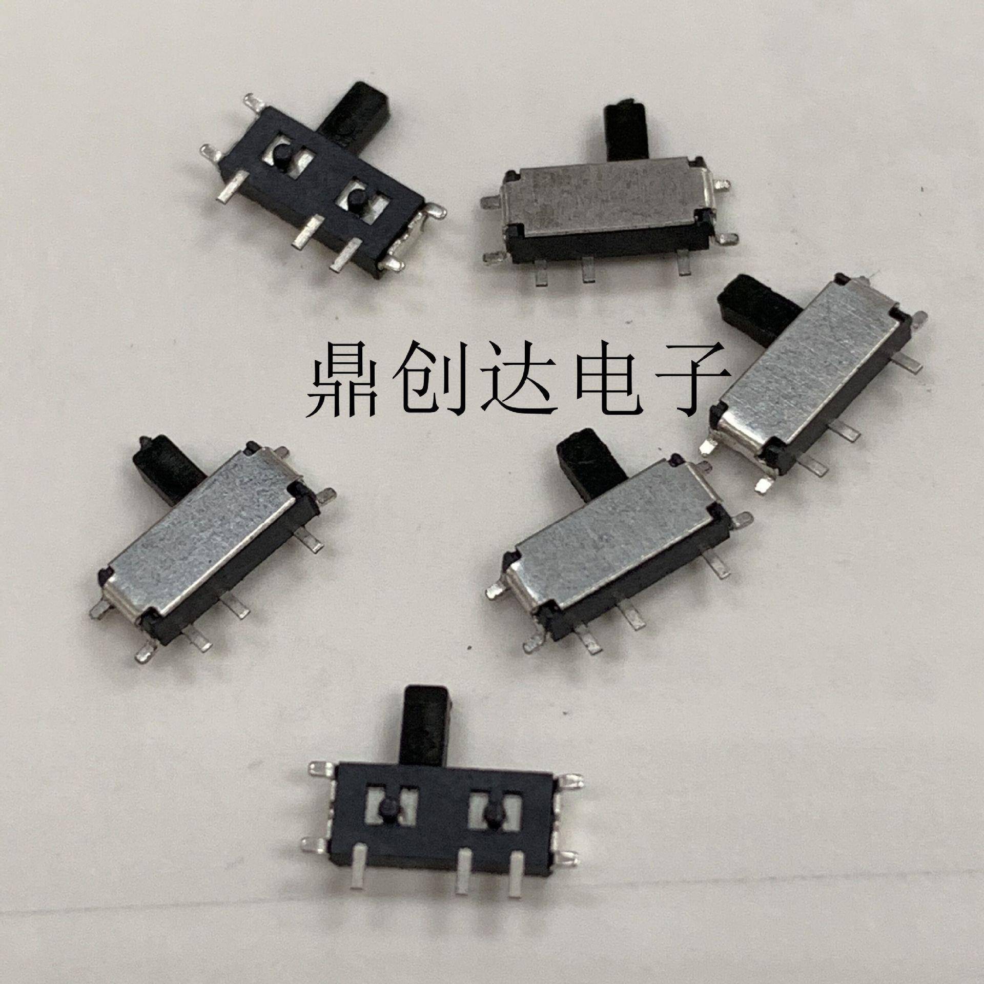 高温小型两档玩具开关MS动K120C2七脚耐UGS卧式贴片微型滑拨动开
