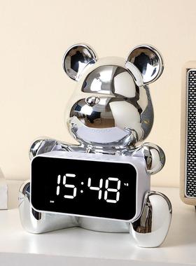 跨可爱创意熊时猫钟摆件BJ807-8客厅电视柜玄关境装饰品柜酒书柜